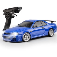 LDRC 1899 RTR 1/18 2.4G RWD RC Car Drift GTR R34 Gyro LED Light On-Road Full Proportional Alloy Body