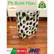 HIJAU Green Round Paper Bag/Paper Bag/Paper Bag/Paper Bag/MOTIF Paper Bag/MOTIF Paper Bag