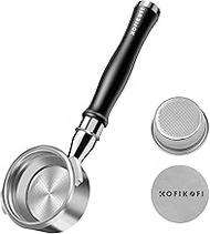 KOFIKOFI 58 mm Bottomless Portafilter, 2 Ears Bottomless Porta Filter Compatible with Gaggia Classic