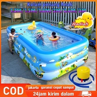 1.2/2/3M Kolam Renang Karet Anak Ukuran Besar Swimming Pool Karakter Kolam Berenang Karet Plastik Po