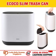 Ecoco Push Type Slim Dustbin Waste Bin/Minimalist Simple Bathroom Kitchen Household Bin/Large Capaci