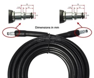 Replacement 6/10 / 15/20 meters Pressure Washer Hose for Kawasaki/Fujihama (Dual Quick-Connect Fittings)