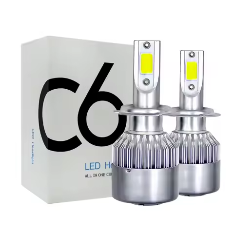 2pcs C6 72W H11 H4 Hi/Lo H1 H7 COB LED H11 HB3 9005 HB4 9006 Car Headlight Bulbs Car Fog Light 12V 7