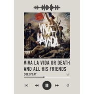 Poster Coldplay album Viva la Vida or Death and All His Friends With Song Barcode, Music