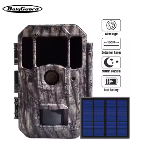 BolyGuard BG662-W4K 4K Game Camera Trail Hunting Camera 940nm Invisible Wide Angle 110 Support 18650