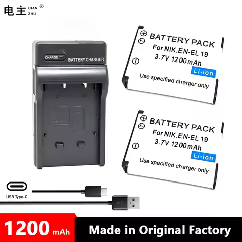 EN-EL19 ENEL19 EN EL19 Battery Charger For Nikon S3100 S3200 S3300 S3400 S3500 S3600 S2500 S2600 S27