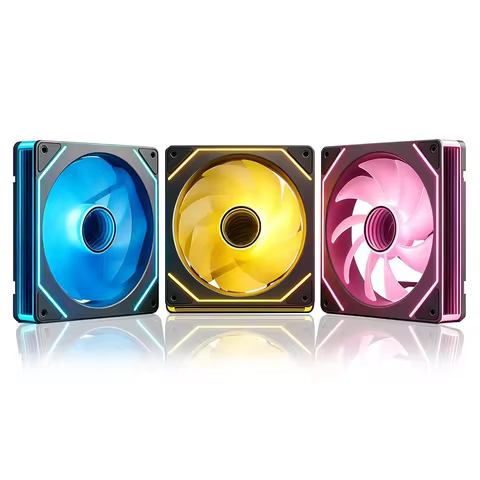 3-Pack 140mm ARGB Case Fan, Infinity Mirror Light Effect Design Cooling Fan, 140mm CPU PWM Fan