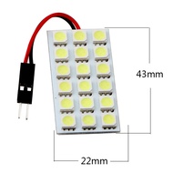 1SET 18 LED Panel White Car 5050 Smd Auto Dome Interior Bulb Headlight with typeT10 Adapter Festoon 