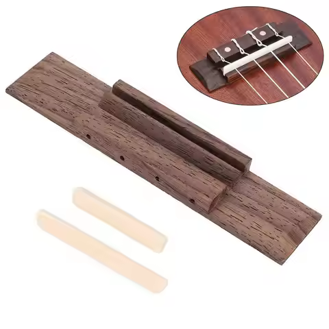 Rosewood Bridge Nut&Saddle Uke Ukelele Repairing Part For 4 String Ukulele Guitar Parts Stringed Ins