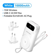 Vention 10000mAh Power bank 15W Magnetic Wireless Charging Integrated USB-C and Lightning Cables Bui