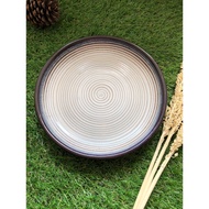 Threaded Ceramic Plate/ Handmade Ceramic Plate/ Ceramic Artisan