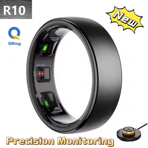 R10 Monitoring Ring For Galaxy Qring Heart Rate Monitor More Precise Stainless Steel Wireless Charge