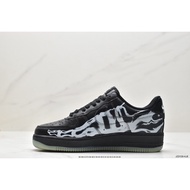 New design Air Force 1 AF1 QS skeleton AF1 fluoroskeleton low sneakers black men casual shoes shoes