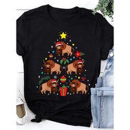 Buffalo Bison Christmas Ornament Tree Men S-234Xl T-shirtSame Style for Men and Women 2025 Summer Sh