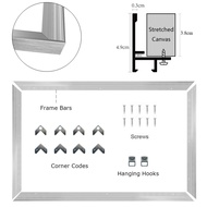 4.9cm Deep Silver Aluminum alloy Floating Frame for 40x60cm 30x40cm 40x50cm Oil Painting DIY Frame C