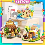 Jaki Block Capybara Vacation Holiday Series Hut Display Deco Decoration Building Brick GK001 / GK002