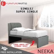 [FurnitureMartSG] Neeka Single / Super Single Bed Frame w/ Mattress Option - 4 Available Colours