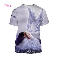 2023 Newest Popular Angels 3D T-shirt Fashion Personality Fallen Angels Printed T-shirt Harajuku Cas