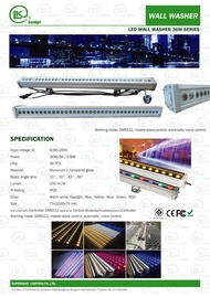 Wall Washer LED ไฟส่องกำแพง ไฟส่องน้ำตก ไฟส่องตึก Flood Light Outdoor RGB 108W DMX ได้