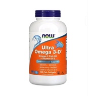 Now Foods Ultra Omega 3-D, 600 EPA / 300 DHA, 180 Fish Softgels