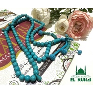 Tasbih FIRUS BIRU STONE size 8mm--Original frm Egypt>>Murah‼️