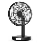 AIKO พัดลมตั้งโต๊ะ KN-2827 พัดลมชาร์จไฟ ขนาด 9นิ้ว โคมไฟในตัว ชาร์จไฟ USB ไฟบ้านไฟรถยนต์เพาเวอร์แบงค