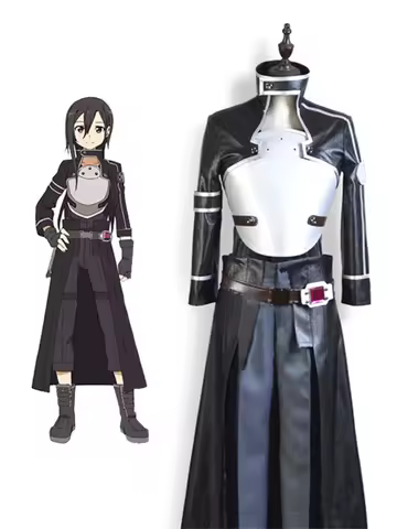 Sword Art Online 2 Kirito Kirigaya Kazuto GGO Kirito Cosplay Costume Unisex Halloween Costume Unifor