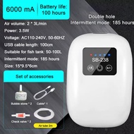 1W/2W/3.5W Aquarium Fish Tank Oxygen Air Pump Compressor USB Charging Silent Oxygen Pump Outdoor Por