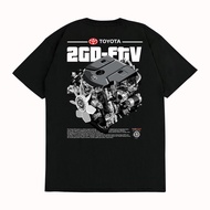 MESIN Limited Karimake 2Gd-Ftv Engine T-Shirt Toyota Kijang Innova Fortuner Hilux Garage Drift Jdm D