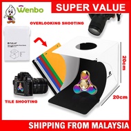 Puluz Lampu 20cm 2 LED Light Photo Lighting Studio Shooting Tent Box Kit Portable Durable Easy Setup