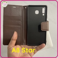 [HCM]Bao da Samsung A10S/A20/A30/A40/A8 star/A9 Star nắp gậpchống đỡ xem phim có ngăn đựng thẻ