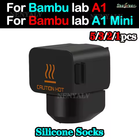 For Bambu lab A1 Silicone Socks Nozzle Kit For Bambu lab A1 mini Hotend Heat Insulation Case Cover 3