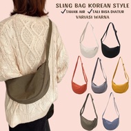 Waist Bag Tas Bahu Selempang Sling Bag Half Moon Round Ala Uniqlo