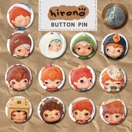 Hirono Button Pin | 1.25 inches or 2.25 inches | fanmade