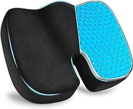 Gel Seat Cushion with Premium Memory Foam Orthopedic U Cooling Chair Cushions for Pain Relief - Ergonomic Coccyx Cushion Sciatica Butt Pillow for Wheelchair Mobility Office &amp; Car Use