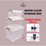 Abbaware Transparent Storage Box 30L/50L/80L Kotak Simpan Barang/ Storage container/ 大型透明收纳箱