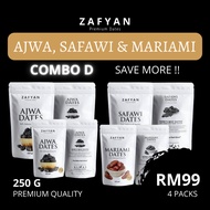 Zafyan Premium Dates | Kurma | COMBO Ajwa AAA Jumbo, Safawi AAA Jumbo & Mariami AAA