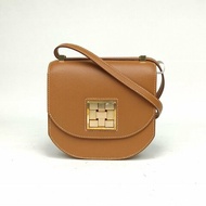 HERMES Mosaique馬賽克小號17金棕色Epsom皮Z刻金扣肩背包