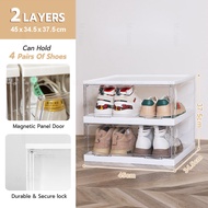 【Installation-Free】SIV Foldable Shoe Rack Folding Shoe Cabinet Rak Kasut Plastik Plastic Shoe Rack Box Organizer