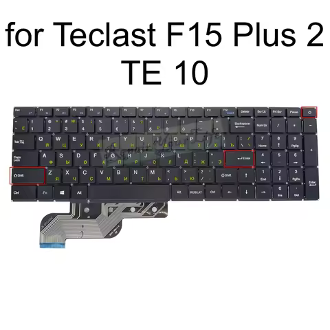 US Russian Keyboard for Teclast F15 Plus2 Plus II TE10 15.6 Laptop, English RU-EN SCDY-350-1-11 YXT-