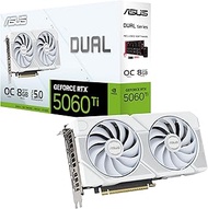ASUS Dual GeForce RTX 5060 Ti 8GB GDDR7 White OC Edition Gaming Graphics Card (Nvidia Blackwell FP4