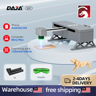 DAJA DJ7 Laser Engraver Mini Portable Smart Laser Engraving Machine for Lacquered Wood Plastic Stainless Steel Desktop Laser Printer