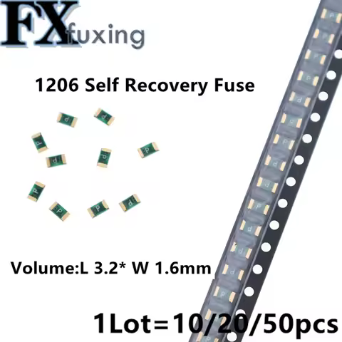 1206 0.05A 0.1A 0.12A 0.16A 0.2A 0.25A 0.5A 0.75A 1.1A 2A 3A 3.5A 4A SMD Resettable Fuse PPTC PolySw