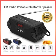 FM Radio Subwoofer Digital Portable Wireless Bluetooth Speaker Bass USB MP3 With Solar Charging