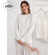 Gelato pique Autumn Winter Women's Top Solid Color Woven Soft Home Pajamas PWNT204067