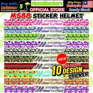 10 NEW DESIGN MS88 Sticker Pelekat Helmet Custom MS 88 Waterproof Protect & Tahan Calar Ready Stock 