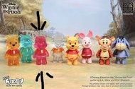 HEROCROSS Herocross 7CM伴伴小熊維尼家族盲盒系列 蜜桃梳打Winnie the Pooh(全透明粉色)