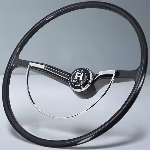 15-inch For Volkswagen VW Beetle 1965-1973 Car Universal Steering Wheel with Horn Button Ivory White