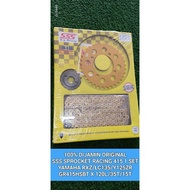 SSS SPROCKET RACING 415 1 SET YAMAHA RXZ,LC135 V1-V7,Y125ZR,LAGENDA 110,Y110 100% ORIGINAL,HIGH KUAL