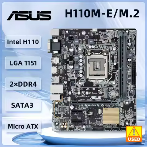 Placa base Asus H110M-E/M.2 LGA 1151 Intel H110 DDR4 32G compatible con i3-6100 i3-7300 i5-6500T i5-